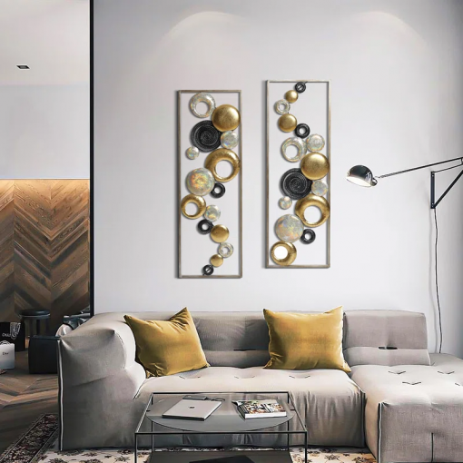 handmade glam abstract wall decor on metal