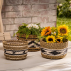 decorative woven rope baskets set of 3