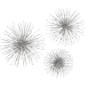 3 piece metal starburst wall decor with orb detailing set