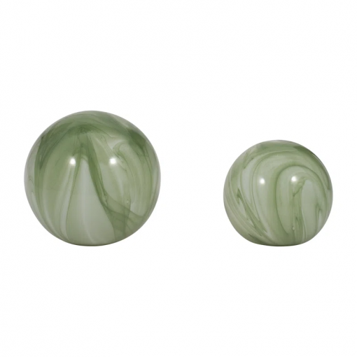 annaleigh modern glass orbs set of 2 stylish decorative accents