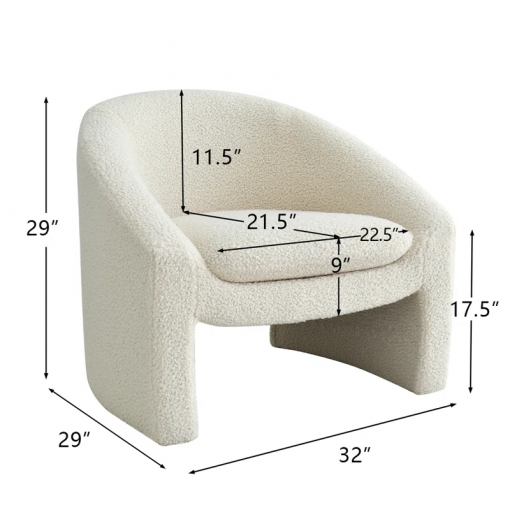 emmie boucle barrel chair