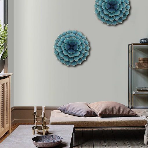 handmade traditional plants & flowers wall decor on metal
