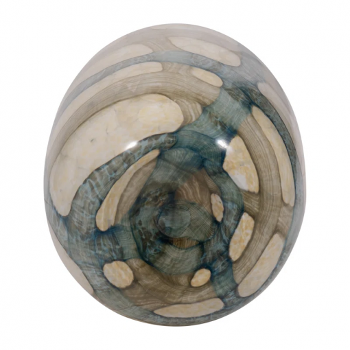 flouressa blue & tan glass vase perfect for modern homes