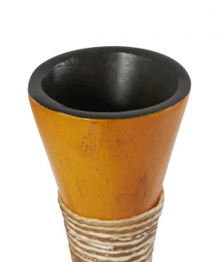 polystone decorative vase with crystal accent