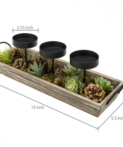 3 slot tabletop candelabra tray