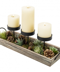 3 slot tabletop candelabra tray