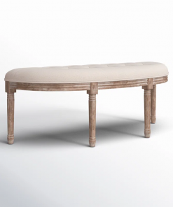 tanya linen upholstered bench
