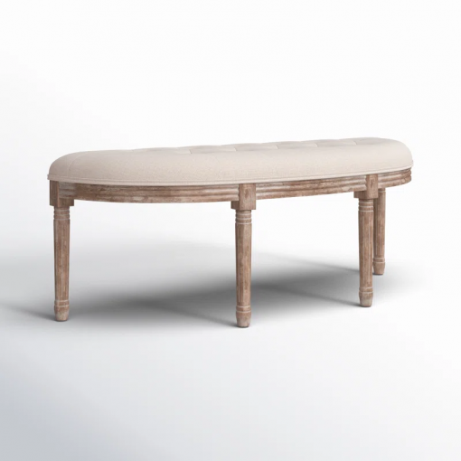 tanya linen upholstered bench