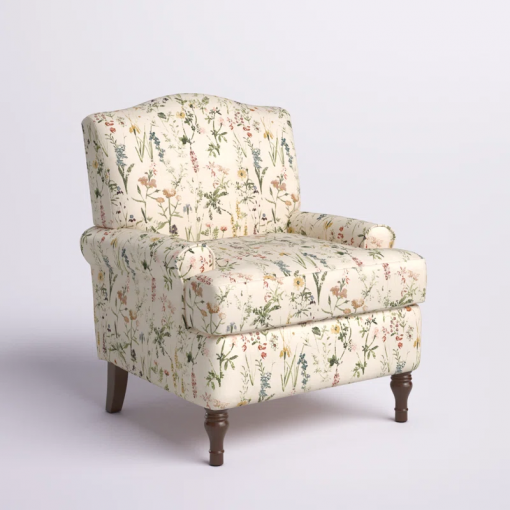 mooresville upholstered armchair with solid wood legs