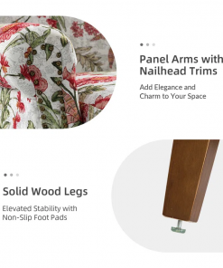 mooresville armchair with nailhead trims