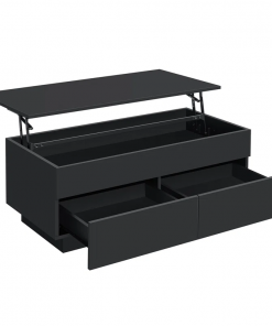 chappa lift top coffee table with multifunctional rgb led lights, hidden compartment and drawers
