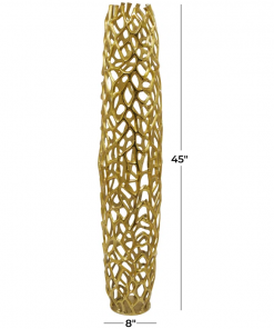 bodo gold aluminum metal coral cutout coral decorative vase, 10