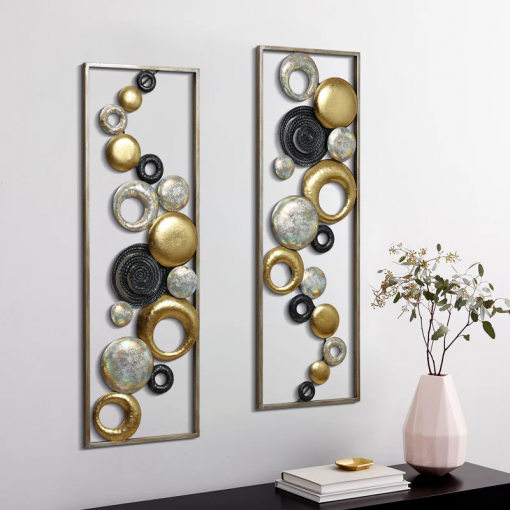 handmade glam abstract wall decor on metal