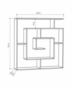 abston geometric bookcase