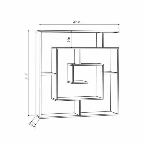 abston geometric bookcase