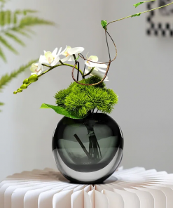 white artificial flower arrangement in vase dining table centerpiece fake flower decor