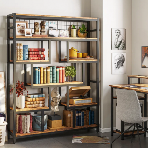 abrielle geometric bookcase
