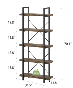 vintage industrial bookcase for living room, office, kitchen