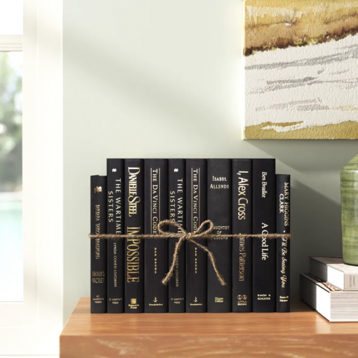 modern onyx & gold serefina book set