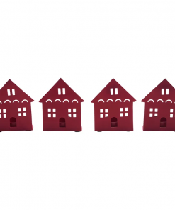 festive finds tealight holder house set of 4 4.5x3.75x2.25