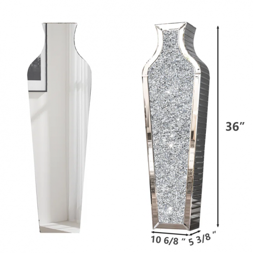degrailly crystal glass floor vase