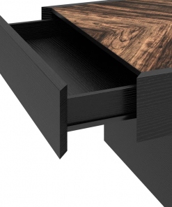 pedestal coffee table with 2 drawers, led coffee table with music sync