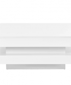 deontea pedestal high gloss minimalist design with led lights, 2 tier square coffee table, center table, living room table