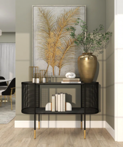 aluminum metal brushed decorative gold vase with hammered top