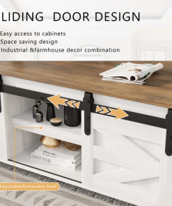 esben 47.2'' long coffee table with 2 sliding doors and 3 hidden storage compartments