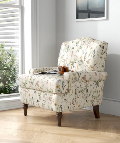 mooresville upholstered armchair with solid wood legs