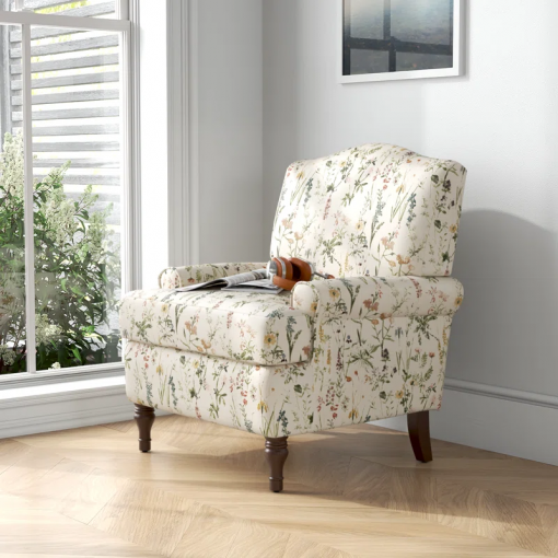 mooresville upholstered armchair with solid wood legs