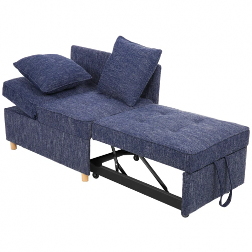 heron 71" upholstered convertible sleeper sofa, pull out sofa bed, chair bed, couch, lounger for small spaces