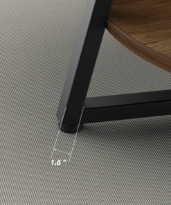 jahaira round coffee table with 2 tier storage shelves