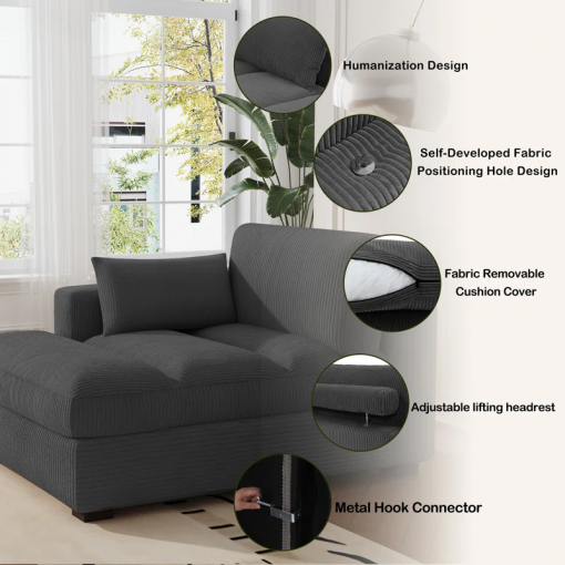 bentura upholstered chaise lounge