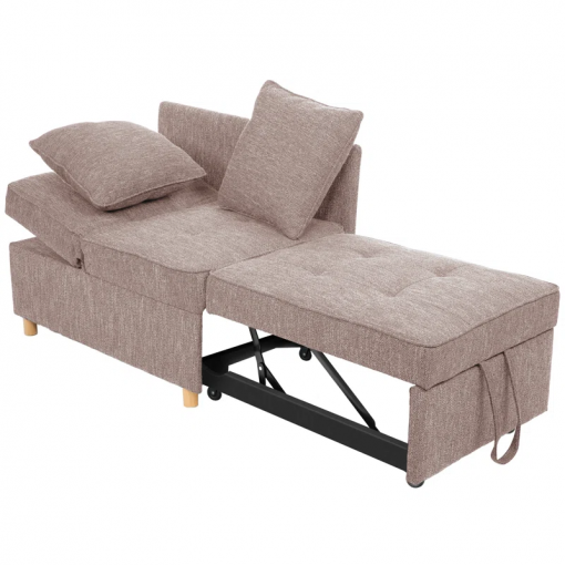 heron 71" upholstered convertible sleeper sofa, pull out sofa bed, chair bed, couch, lounger for small spaces