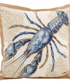 neptunian collection embroidered cotton throw pillow