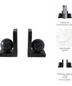 modern bookends in marble with 3