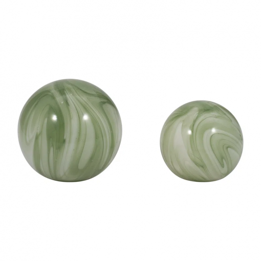 annaleigh modern glass orbs set of 2 stylish decorative accents