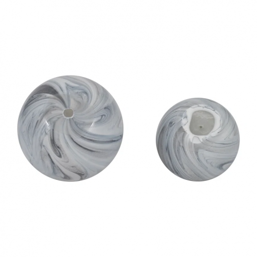 annaleigh modern glass orbs set of 2 stylish decorative accents