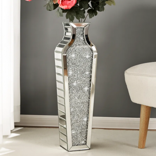 degrailly crystal glass floor vase