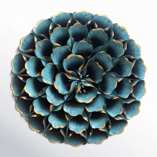handmade traditional plants & flowers wall decor on metal