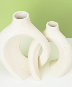 christiam 2 piece handmade ceramic table vase