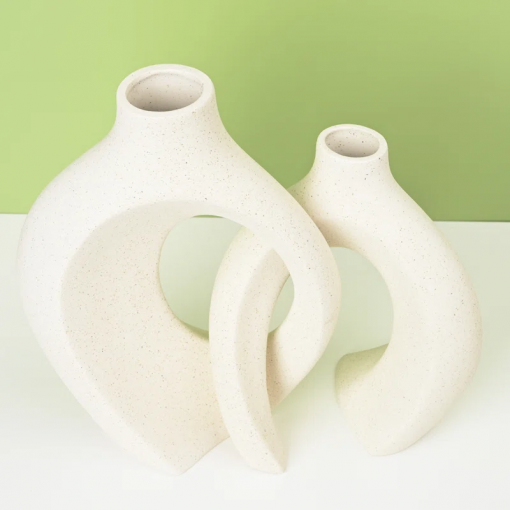 christiam 2 piece handmade ceramic table vase
