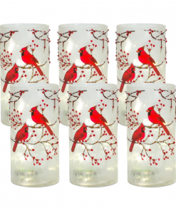 6 piece glass tabletop hurricane set