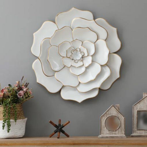 handmade boho plants & flowers wall decor on metal