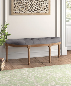 tanya linen upholstered bench