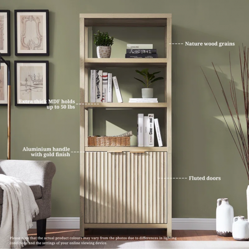 nicolee 71'' h storage bookcase