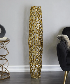 bodo gold aluminum metal coral cutout coral decorative vase, 10