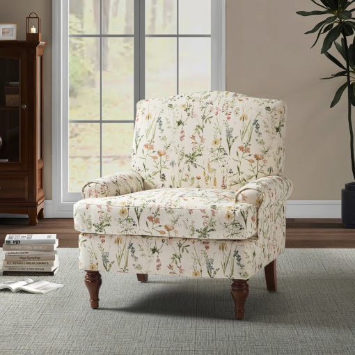 mooresville upholstered armchair with solid wood legs