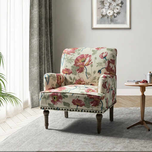antoan 28.7"w floral print upholstered armchair